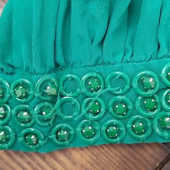 Trina Turk Emerald Long Sleeve Silk Dress - Picture 7 of 8